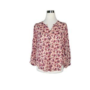 Xirena Charley Shirt in Late Blossom Pink Floral Button down top S small